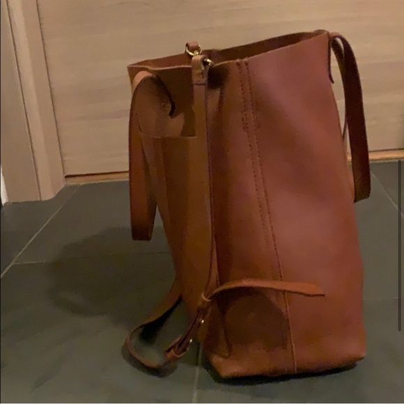 Madewell Jessica Camel leather shoulder strap tote - Picture 3 of 8